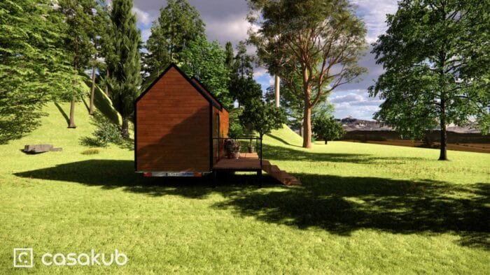 Plan pour auto constructeur d'une tiny house de 17m2 - vue gauche